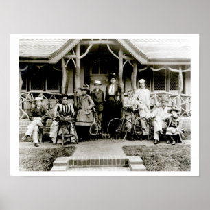 Poster Family Group, c.1900 (b/w photo)