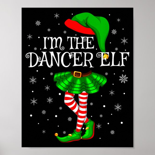 Poster Family Matching Women Girls I'm The Dancer Elf Chr (Devant)