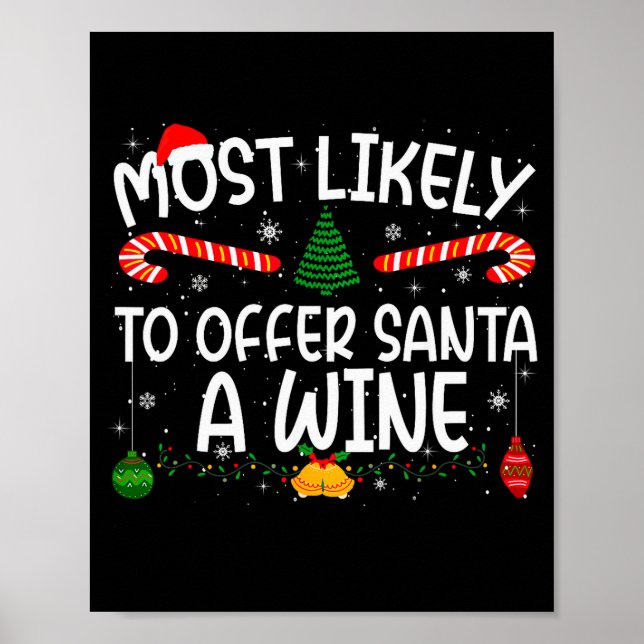 Poster Family Matching Xmas Most Likely To Offer Santa A  (Devant)