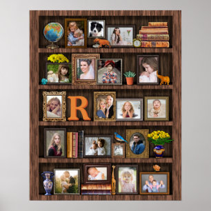Poster Family Photo Collage Antique Boîtier Personnalisé