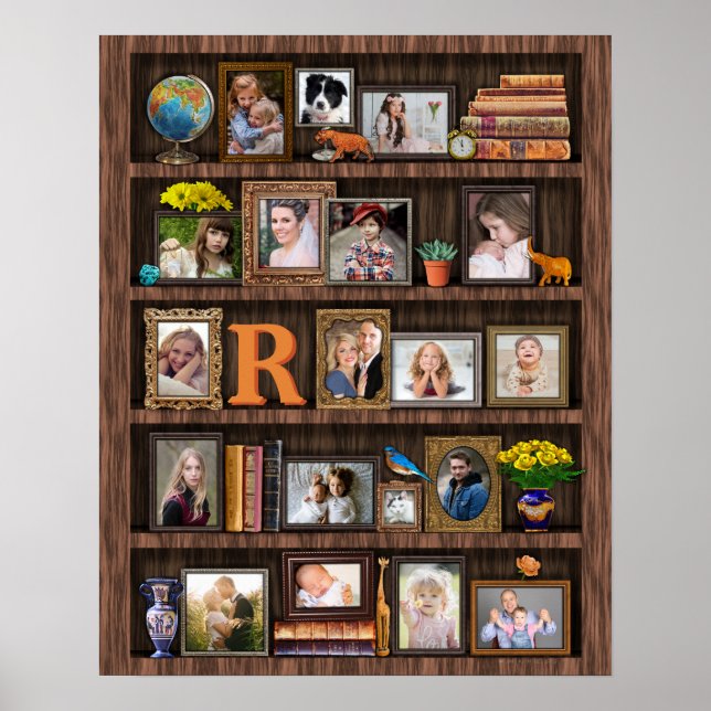 Poster Family Photo Collage Antique Boîtier Personnalisé (Devant)