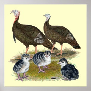 Poster Family sauvage de Turkey