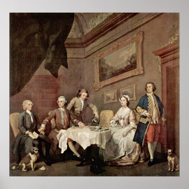 Poster Family Strode Family Portrait par William Hogarth (Devant)