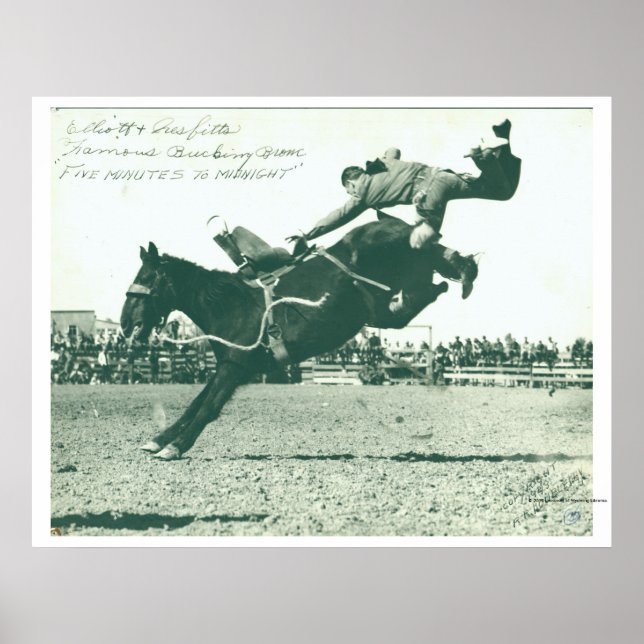 Poster Famous Bucking Bronc Cinq Minutes (Devant)