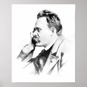 Poster famous thinker: Friedrich Nietzsche