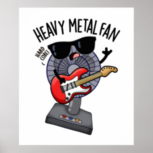 Poster Fan de métal lourd amusant jeu de musique amusant