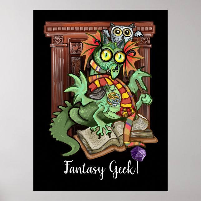 Poster Fanntasy Fan Dragon (Devant)