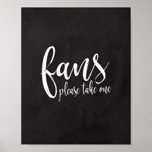 Poster Fans Chalkboard 8x10 Signal pour Mariage extérieur