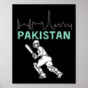 Poster Fans de l'équipe de cricket du Pakistan amateur d'