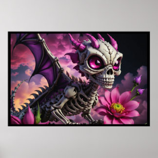 Poster Fantaisie Abstraite Art Moderne Cute Dragon Goth R