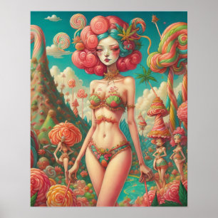 Poster Fantaisie de bonbons
