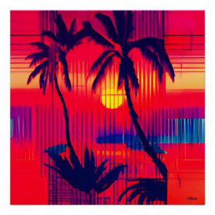 Poster Fantaisie d'évasion tropicale
