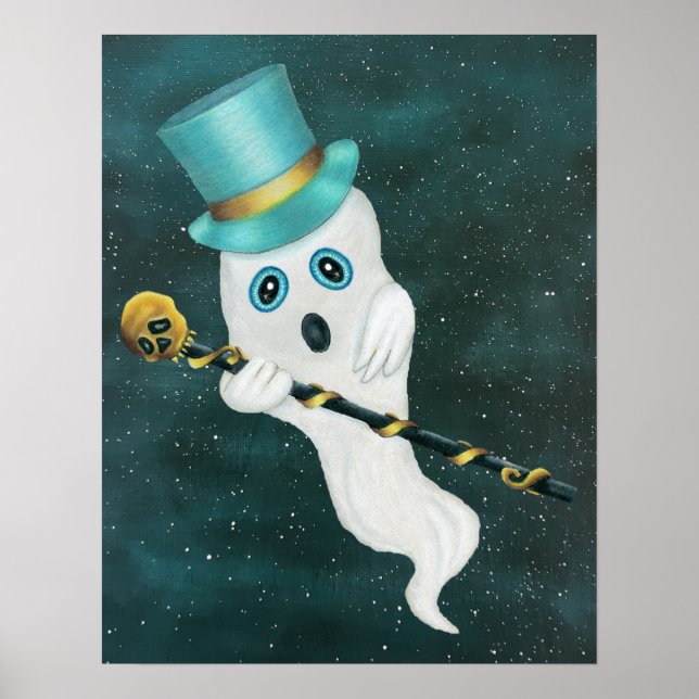 Poster Fantaisie Fantaisie Visage Haut Chapeau Canne Star (Devant)