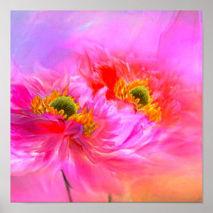 Poster Fantaisie florale