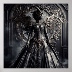 Poster Fantaisie Steampunk Ténèbres Démon Mode 