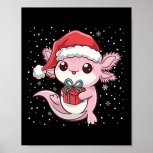 Poster Fantastique Axolotl Noël Axolotl Hommes Femmes
