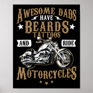 Poster Fantastique Chemise De Barbe Awesome Dads Tatouage