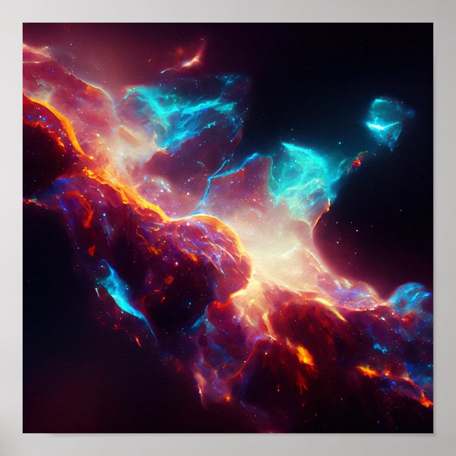 Poster Fantastique Nebula Abstract Space 6 (Devant)