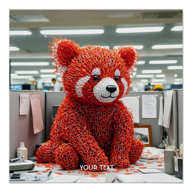 Poster Fantasy Cute Paper Clip Bear (Devant)