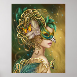 Poster Fantasy Woman bird.