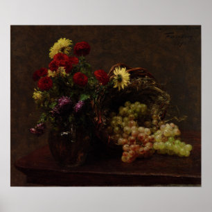 Poster Fantin-Latour - Flowers And Grapes