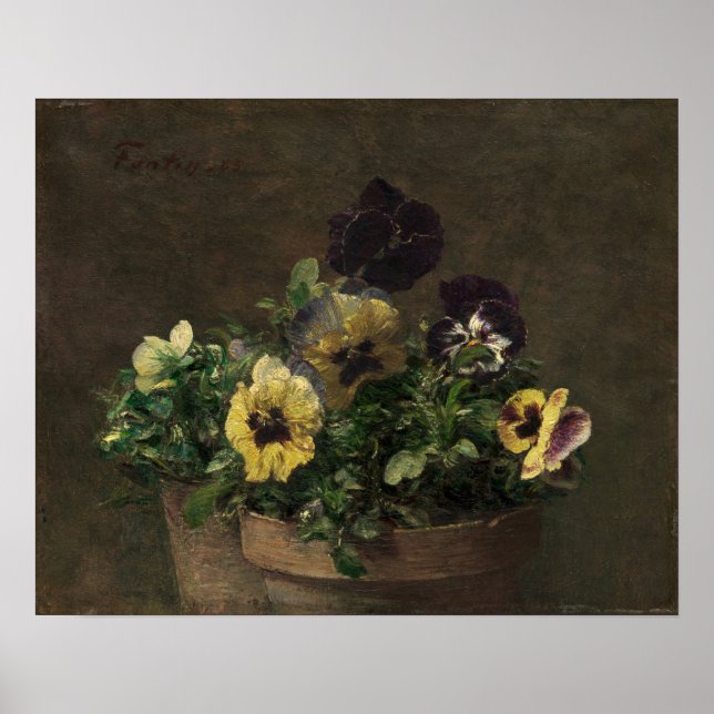 Poster Fantin-Latour - Pensées en pot (Devant)