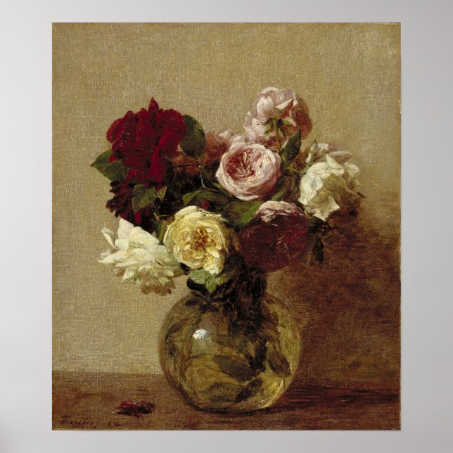 Poster Fantin-Latour - Rose (Devant)