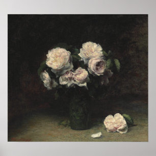 Poster Fantin-Latour - Roses En Verre