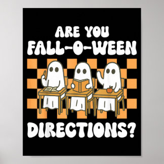 Poster Fantôme Boojee Drôle Sont Chuter Ô Ween Directions