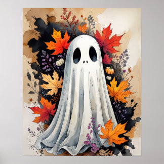 Poster Fantôme d'automne - Cosy Halloween & Automne Poste
