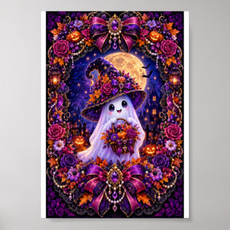Poster Fantôme d'Halloween – Magique Art de Mur de Nuit H