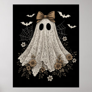 Poster Fantôme en dentelle élégant avec nœud   Fantôme fl