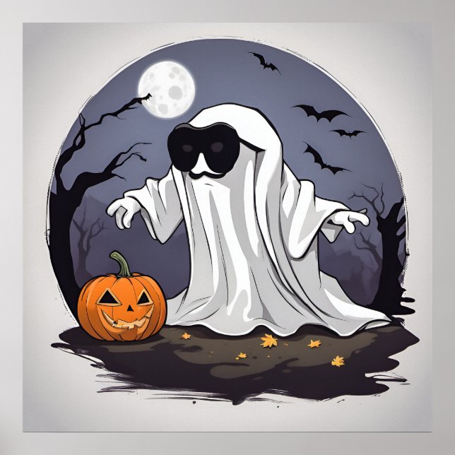 Poster Fantôme - Halloween (Devant)