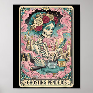 Poster Fantômes Pendejos Drôle Día De Los Muertos Tarot C