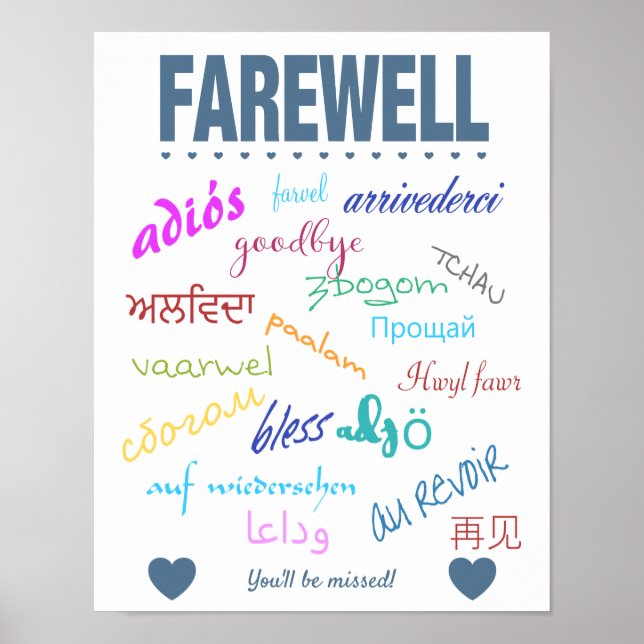 Poster Farewell Goodbye (Devant)