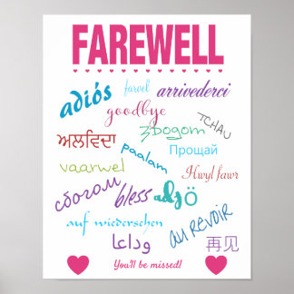 Poster Farewell Goodbye Leave Party