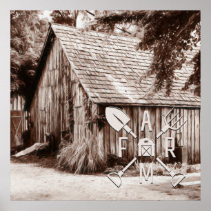Poster Farm Life Antique Barn