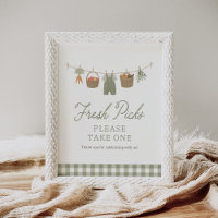 Farmers Marché Baby shower Pics frais Faveurs Sign