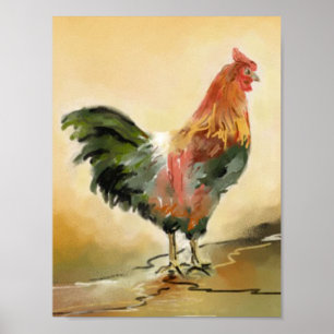 Poster Farmhouse Country Rooster