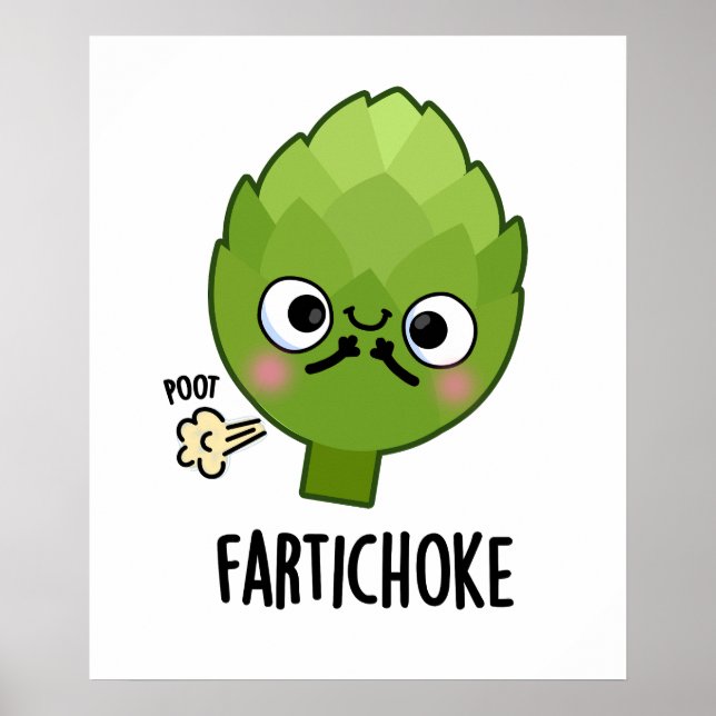 Poster Fartichoke Funny Farting Artichoke Pun (Devant)