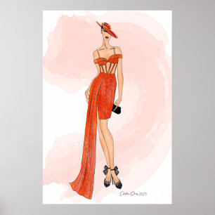 Poster Fashion Girl Print