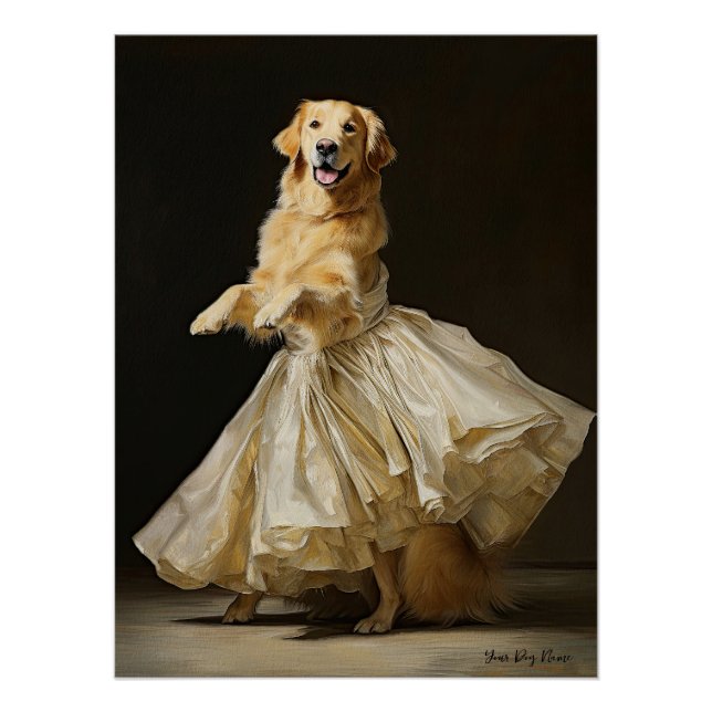 Poster Fashion Show, Golden Retriever Dog 01 - Jonathan B (Devant)