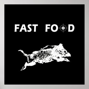 Poster Fast Food Boar Chasse chasse chasseur fun