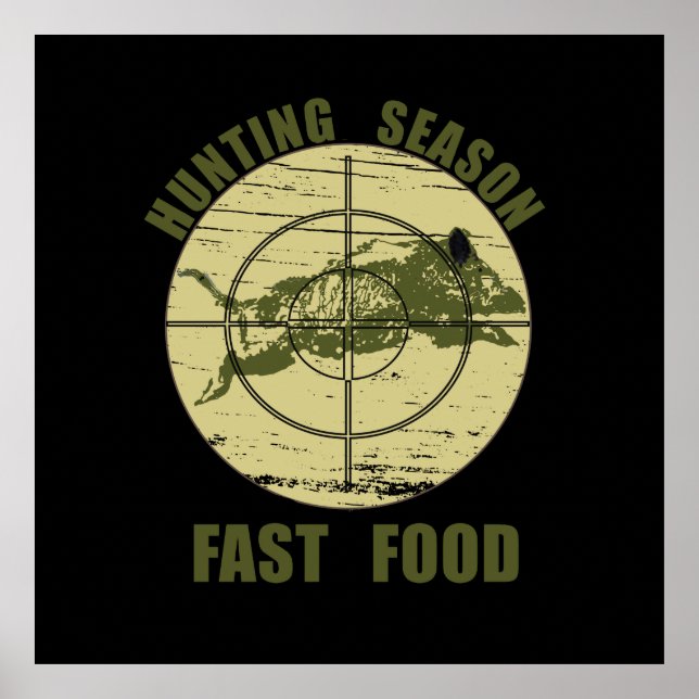 Poster Fast Food Boar drôle Chasse chasse chasse chasseur (Devant)