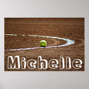 Poster Fastpitch Softball Player Personnalisé Nom/Texte P