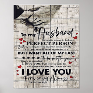 Poster Father Birthday Gift   Letter To My Husband