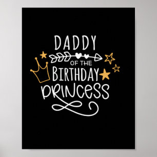 Poster Father's Day Daddy Of The Birthday Princess