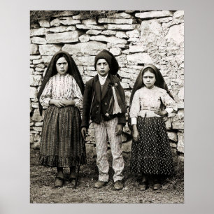Poster Fatima Children Lucia Francisco et Jacinta