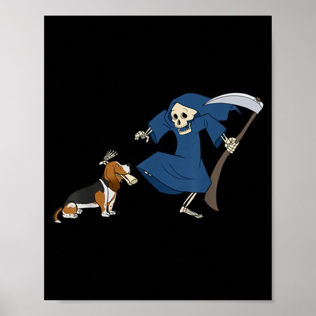 Poster Faucheur de chien de pari Halloween (Devant)