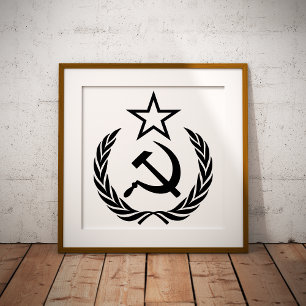 Poster Faucille et marteau, URSS, CCCP, communisme